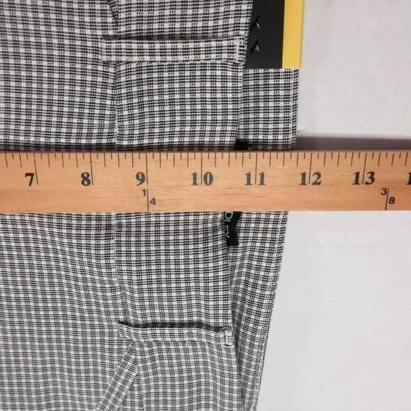 HILARY RADLEY Plaid Tummy Control Ankle Pants Sz S (4-6) White Black Cropped NWT - Picture 10 of 12